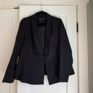 Black peplum blazer